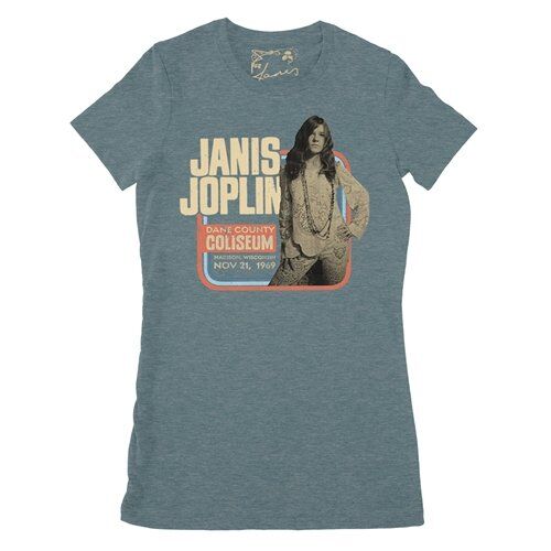 Janis Joplin Vintage Concert Ladies T Shirt - Relaxed Fit