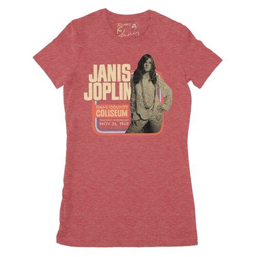 Janis Joplin Vintage Concert Ladies T Shirt - Relaxed Fit