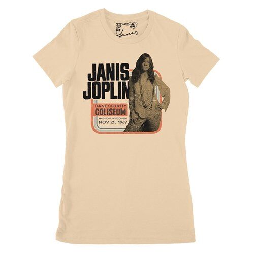 Janis Joplin Vintage Concert Ladies T Shirt - Relaxed Fit