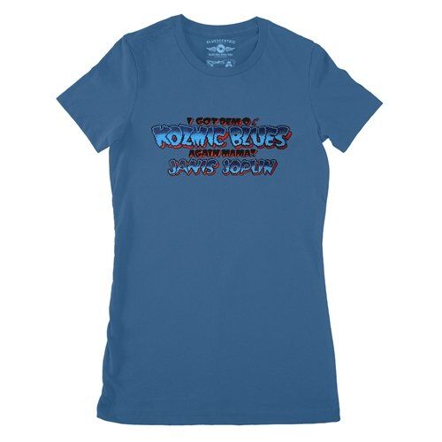 Janis Joplin Got Dem Ol' Kozmic Blues Album Cover Ladies T Shirt - Relaxed Fit