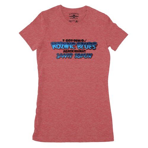 Janis Joplin Got Dem Ol' Kozmic Blues Album Cover Ladies T Shirt - Relaxed Fit