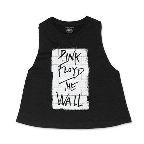 White Walled Pink Floyd The Wall Racerback Crop Top - Women's