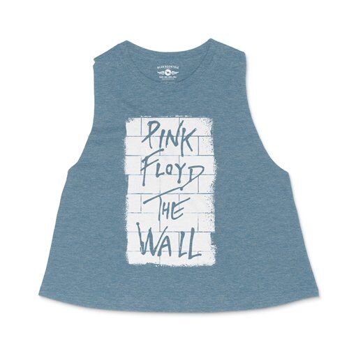 White Walled Pink Floyd The Wall Racerback Crop Top - Women's