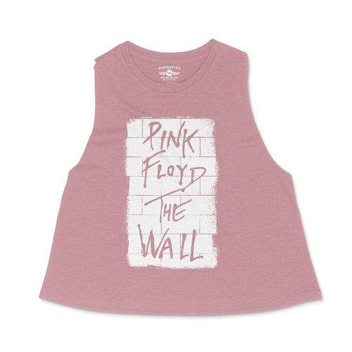 White Walled Pink Floyd The Wall Racerback Crop Top - Women's
