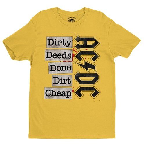 AC/DC Dirty Deeds T-Shirt - Lightweight Vintage Style