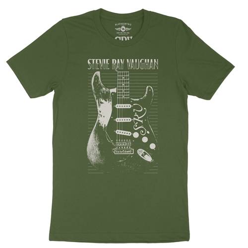 Stevie Ray Vaughan Guitar T-Shirt - Lightweight Vintage Style