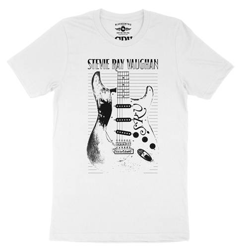 Stevie Ray Vaughan Guitar T-Shirt - Lightweight Vintage Style