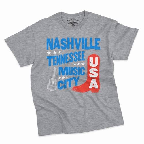 Nashville Music City USA T-Shirt - Classic Heavy Cotton