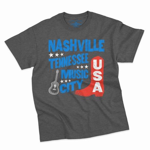 Nashville Music City USA T-Shirt - Classic Heavy Cotton