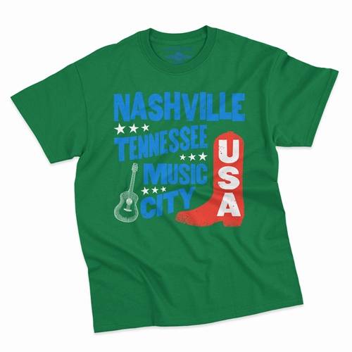 Nashville Music City USA T-Shirt - Classic Heavy Cotton