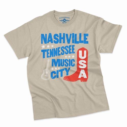 Nashville Music City USA T-Shirt - Classic Heavy Cotton