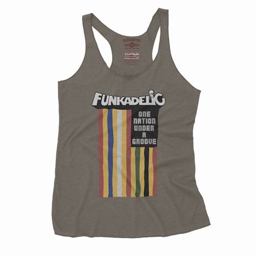 Funkadelic One Nation Under a Groove Flag Racerback Tank - Women's