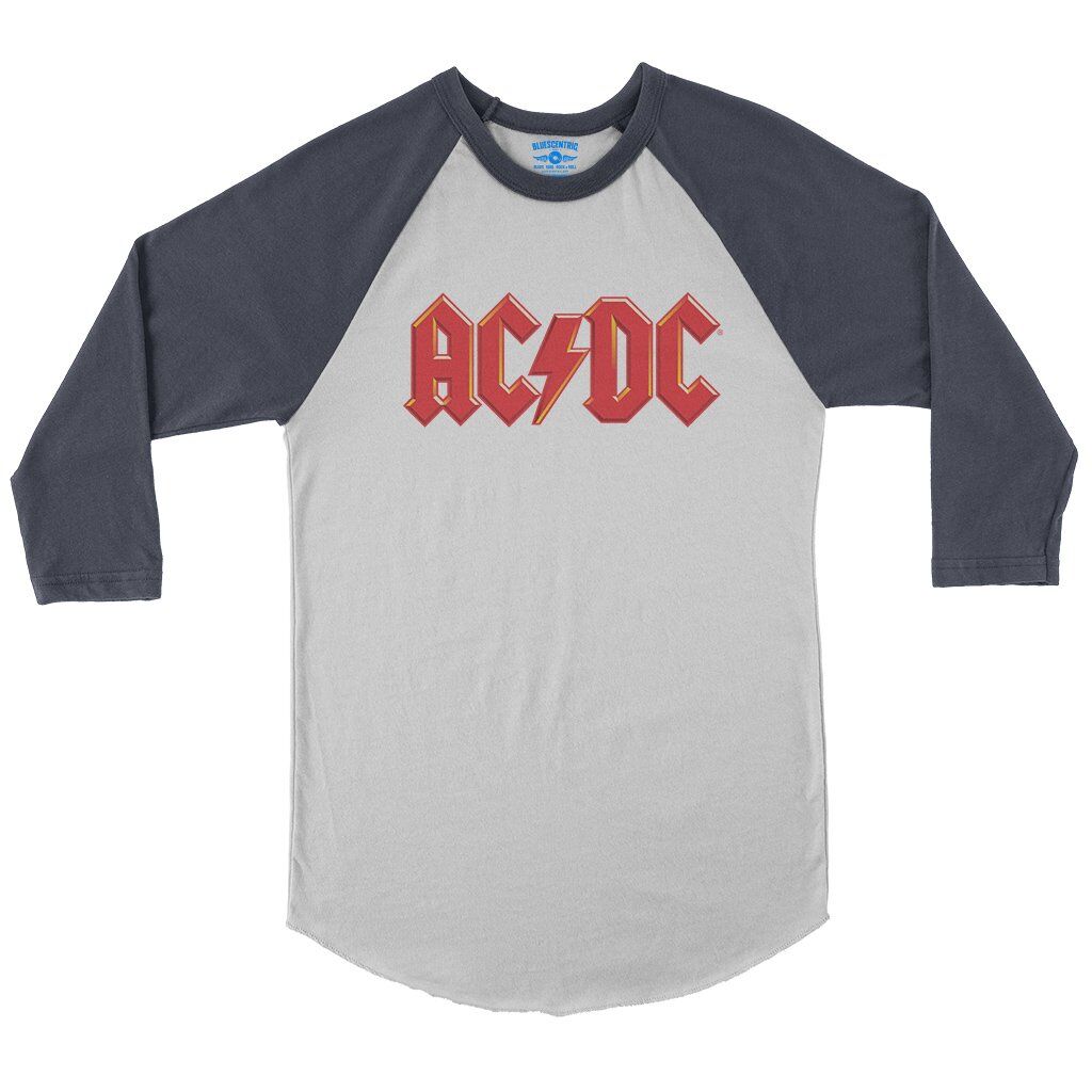 Red AC/DC Logo Baseball T-Shirt in default