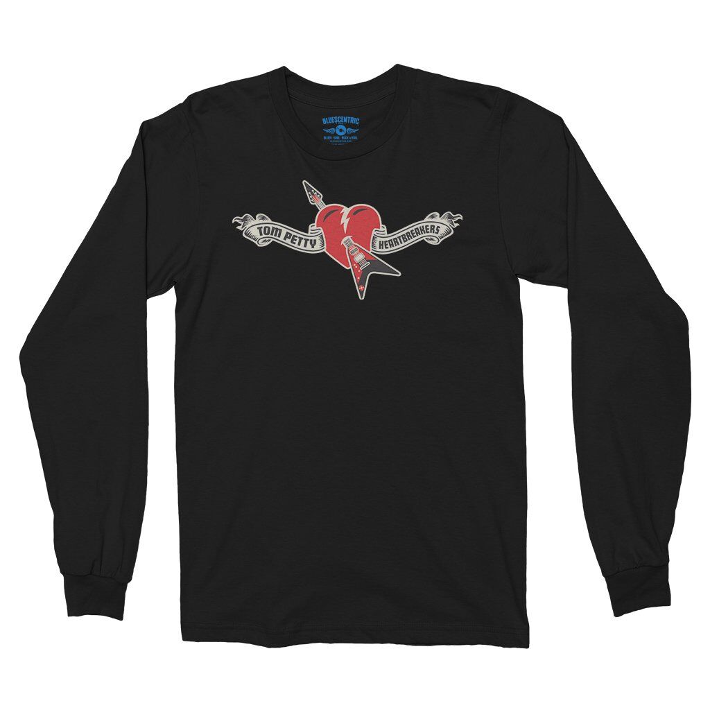 Tom Petty Hard Lines Logo Long Sleeve T-Shirt - Black