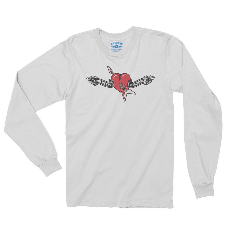 Tom Petty Hard Lines Logo Long Sleeve T-Shirt - White