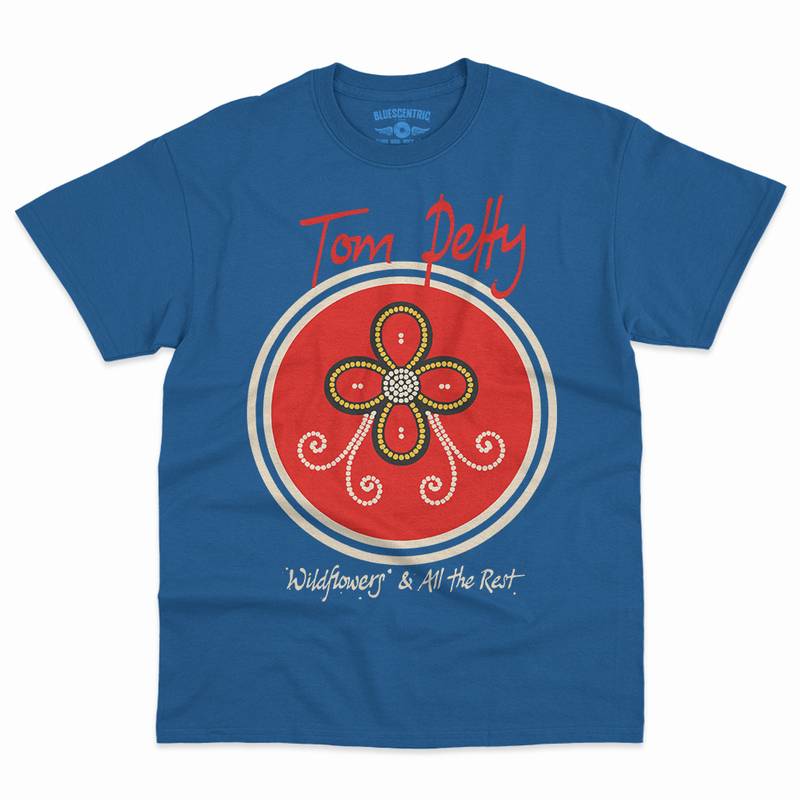 Tom Petty Wildflowers Logo T-Shirt - Men's Big & Tall - Royal
