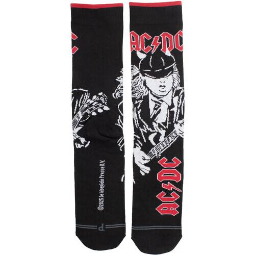Perri's - AC/DC - Angus Sketch - Crew Socks Apparel (Large Item, Socks)
