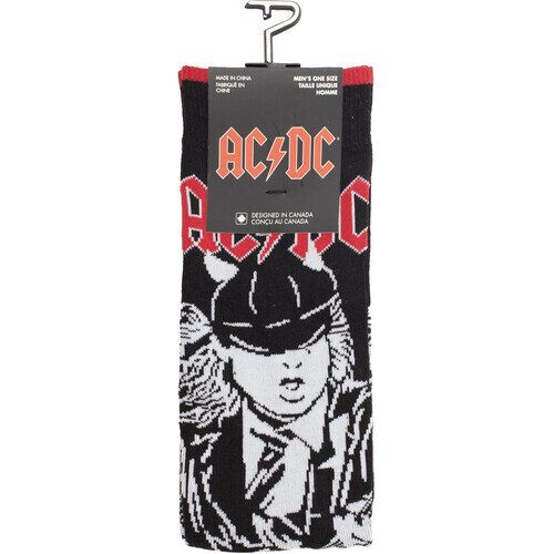 Perri's - AC/DC - Angus Sketch - Crew Socks Apparel (Large Item, Socks)