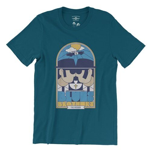 The Blues Brothers Stained Glass T-Shirt - Lightweight Vintage Style