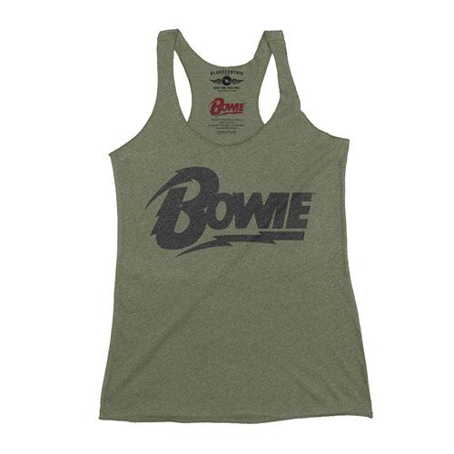 Black David Bowie Diamond Logo Racerback Tank - Women's