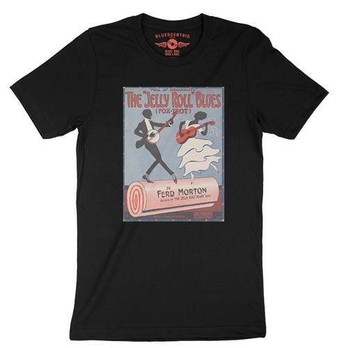 Jelly Roll Morton Poster T-Shirt - Lightweight Vintage Style