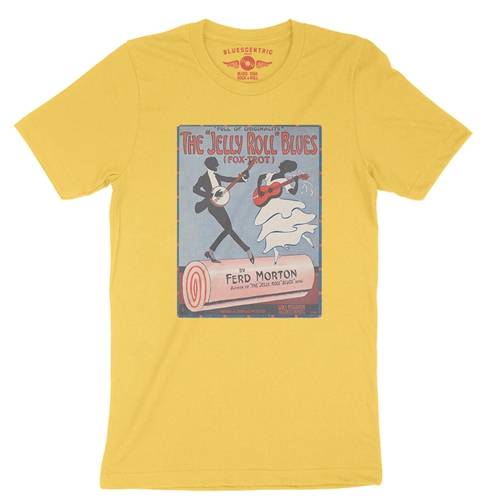 Jelly Roll Morton Poster T-Shirt - Lightweight Vintage Style