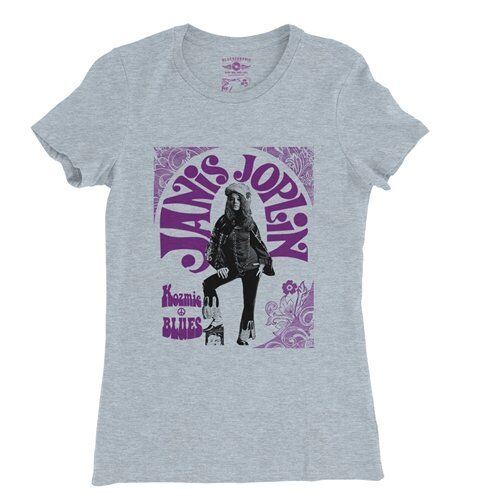 Psychedelic Janis Joplin Kozmic Blues Ladies T Shirt - Relaxed Fit