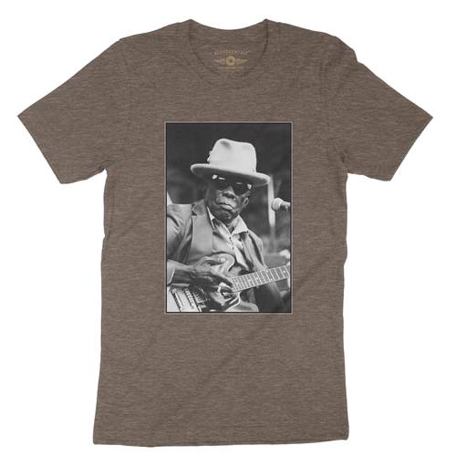 John Lee Hooker Black & White Photo T-Shirt - Lightweight Vintage Style