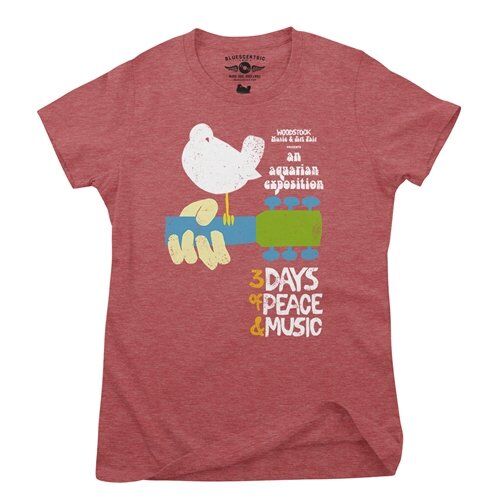 Woodstock Festival Poster Ladies T Shirt - Relaxed Fit