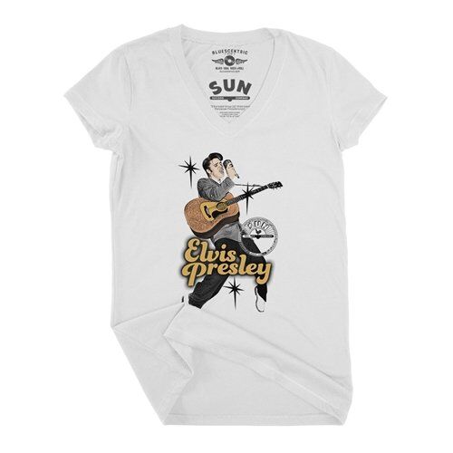 Elvis Presley Olympia 1956 V-Neck T Shirt - Women's