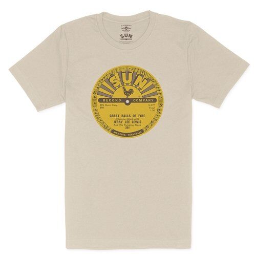 Sun Records Jerry Lee Lewis Great Balls of Fire T-Shirt - Lightweight Vintage Style
