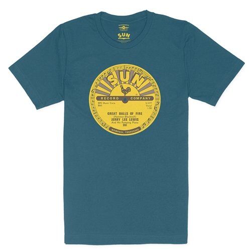 Sun Records Jerry Lee Lewis Great Balls of Fire T-Shirt - Lightweight Vintage Style