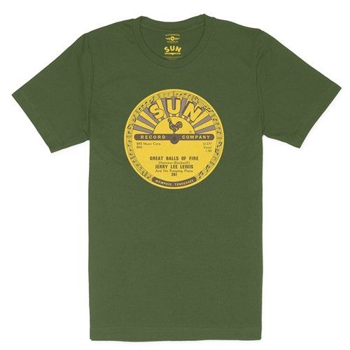 Sun Records Jerry Lee Lewis Great Balls of Fire T-Shirt - Lightweight Vintage Style