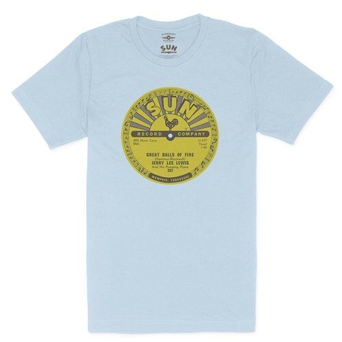 Sun Records Jerry Lee Lewis Great Balls of Fire T-Shirt - Lightweight Vintage Style