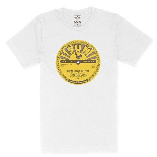 Sun Records Jerry Lee Lewis Great Balls of Fire T-Shirt - Lightweight Vintage Style