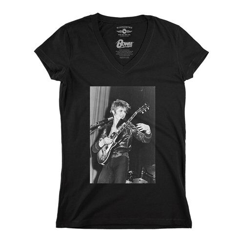 David Bowie Glam Photo V-Neck T Shirt - Women's