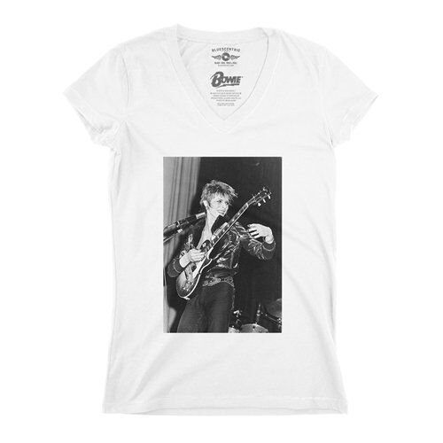 David Bowie Glam Photo V-Neck T Shirt - Women's