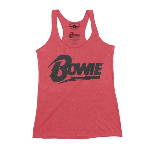 Black David Bowie Diamond Logo Racerback Tank - Women's
