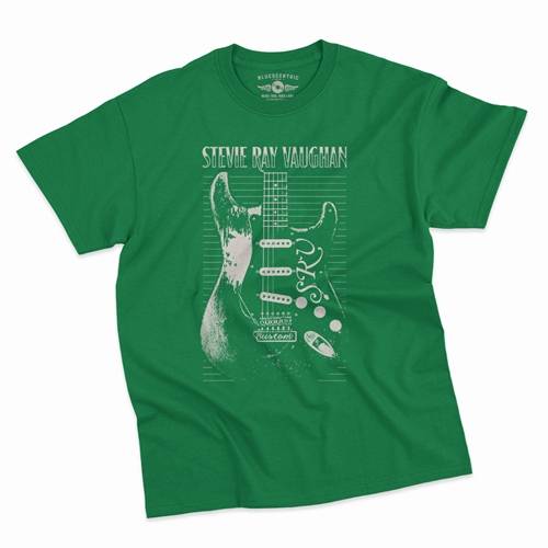 Stevie Ray Vaughan Guitar T-Shirt - Classic Heavy Cotton