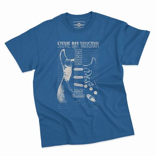 Stevie Ray Vaughan Guitar T-Shirt - Classic Heavy Cotton