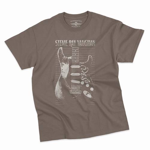 Stevie Ray Vaughan Guitar T-Shirt - Classic Heavy Cotton