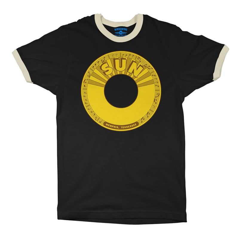 Sun Records 45 RPM Ringer T-Shirt - Black-Cream