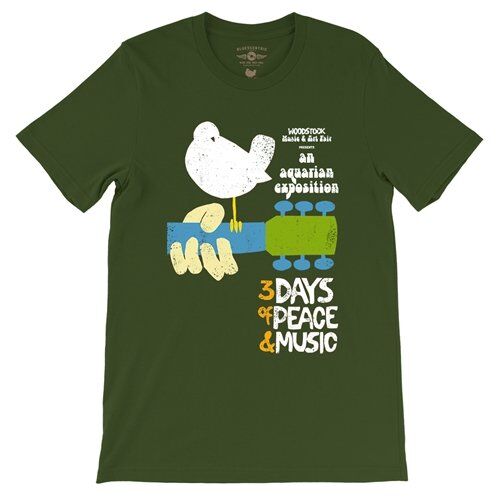 Woodstock Festival Poster T-Shirt - Lightweight Vintage Style
