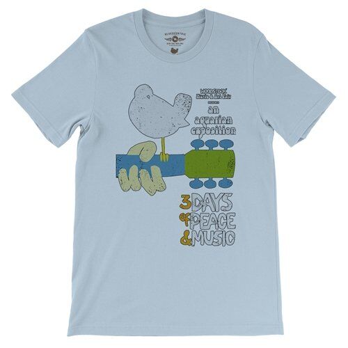 Woodstock Festival Poster T-Shirt - Lightweight Vintage Style