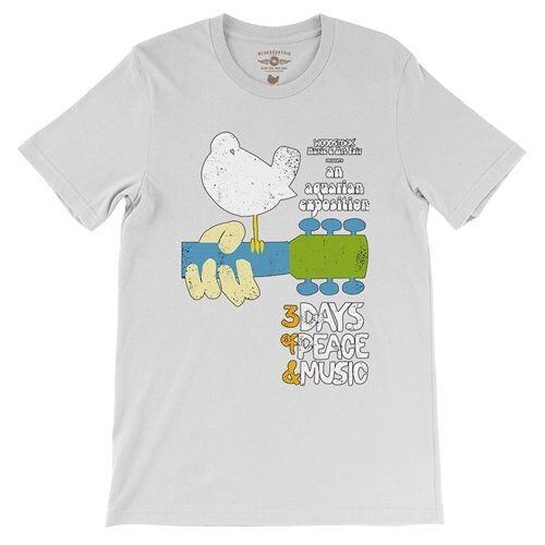 Woodstock Festival Poster T-Shirt - Lightweight Vintage Style