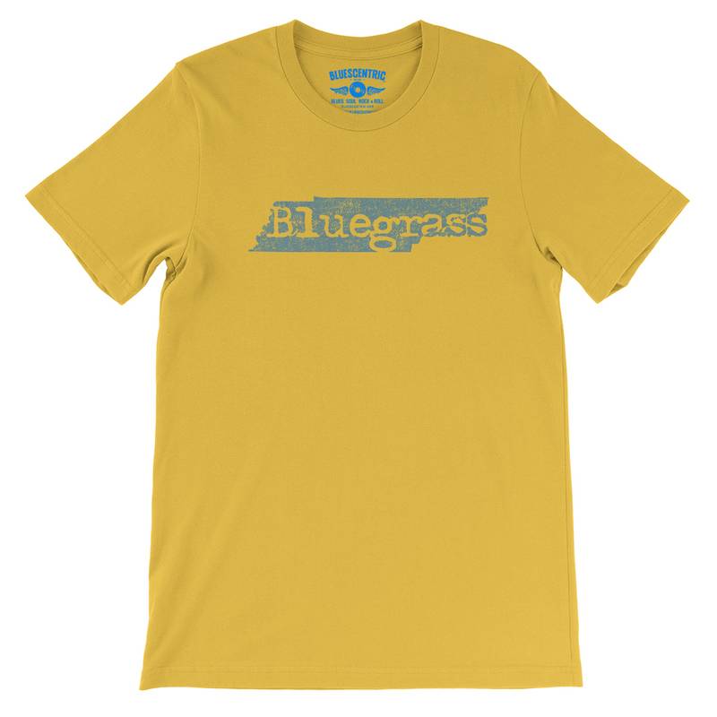 Tennessee Bluegrass T-Shirt - Lightweight Vintage Style - Maize Yellow