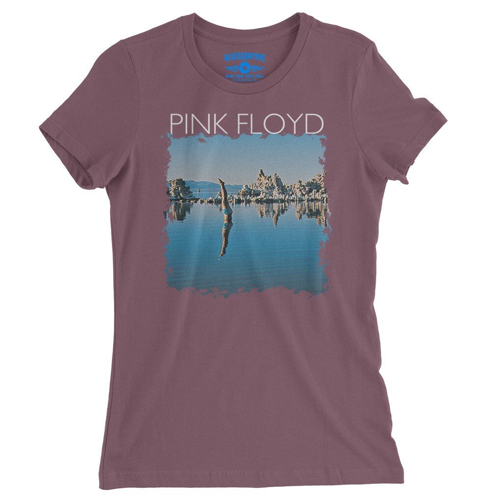 Pink Floyd WYWH Diver Ladies T-Shirt - Relaxed Fit - Heather Maroon