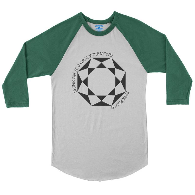 Pink Floyd Shine On You Crazy Diamond Baseball T-Shirt in White Kelly