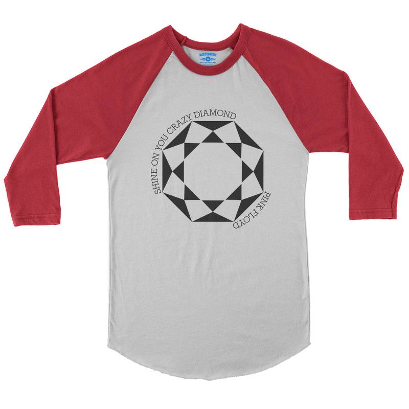 Pink Floyd Shine On You Crazy Diamond Baseball T-Shirt in White Red