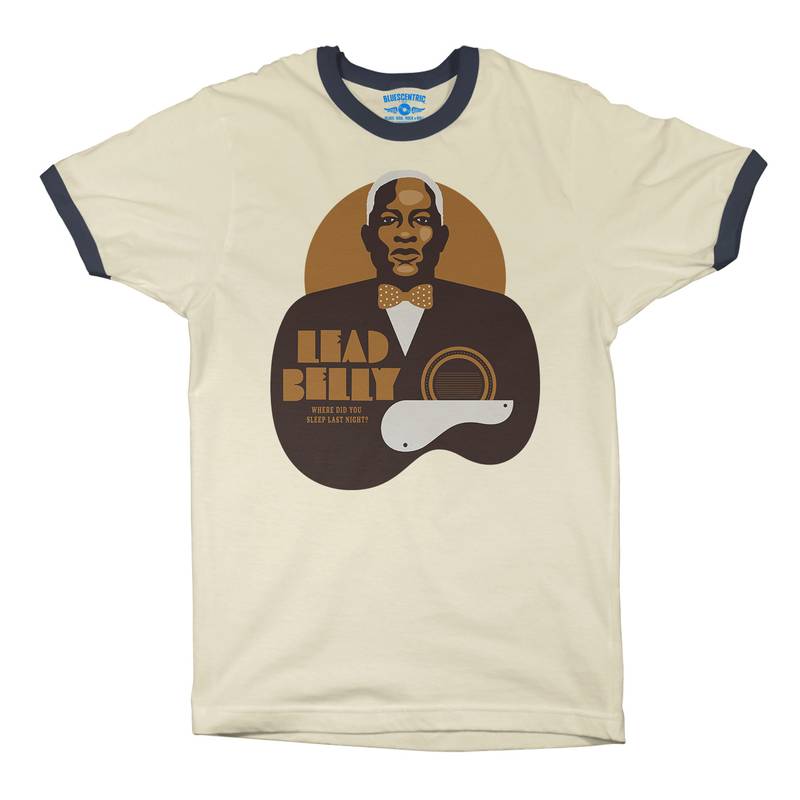 Lead Belly Last Night Ringer T-Shirt in Natural Midnight Navy